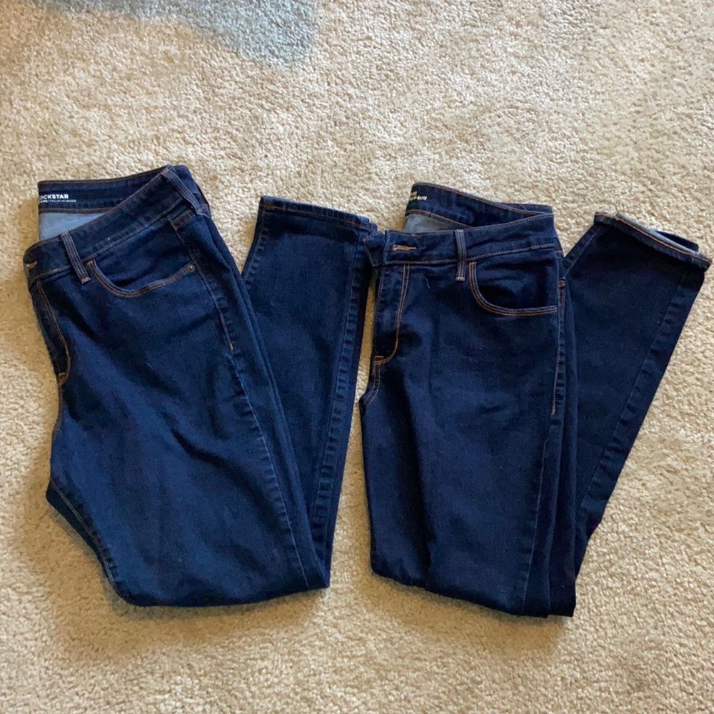 2 Pairs of Old Navy Rockstar Skinny Jeans
